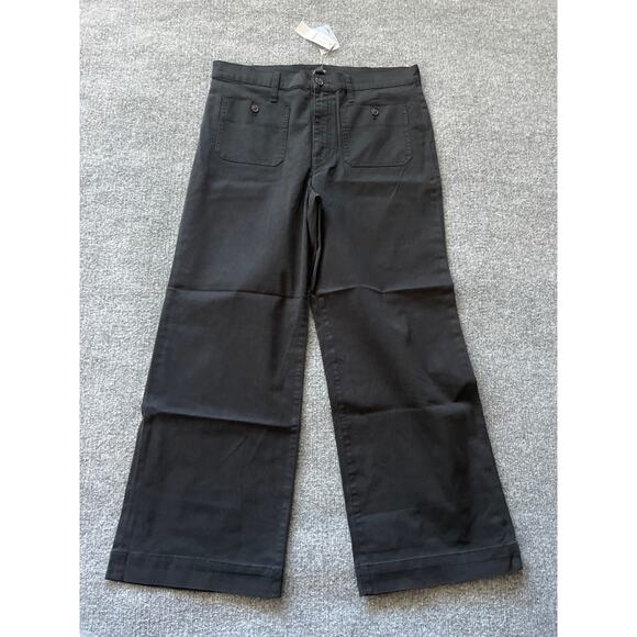 J.Crew Sailor Slim Wide-Leg Chino Pants Black Size 30 NWT - Picture 6 of 9